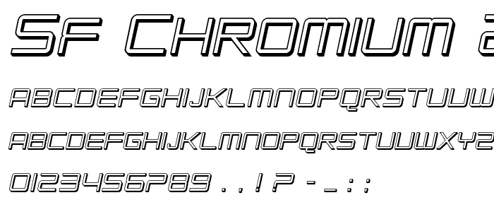 SF Chromium 24 SC Oblique font
